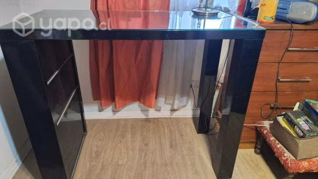 Mesa de bar (alta) negra con 4 sillas - Imagen 2