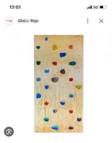 Muro de escalada para niños