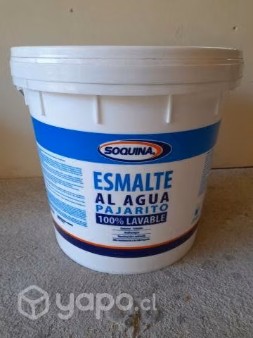 Esmalte al agua "Pajarito" (tineta de 4 gl) blanco