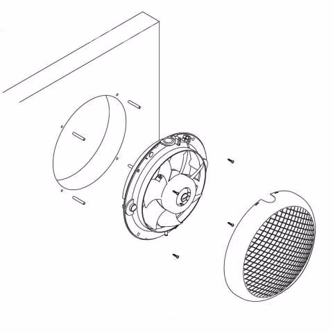 Extractor helicoidal para cristal o pared hcm-180