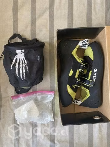 Zapatillas De Escalada + Magnesiera Con Magnesio