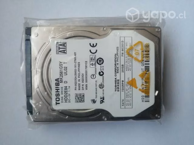 Disco duro notebook 250GB (nuevo) - Imagen 2