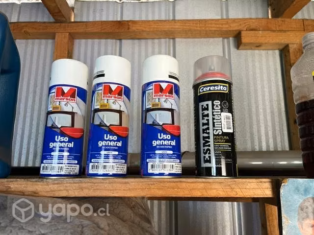 4 pinturas en spray en $8.000