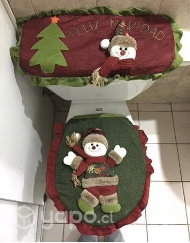 2 pieza de Navidad para baño con Relieve muñeco