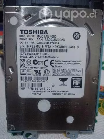 Discos Sata 2,5 usados con películas