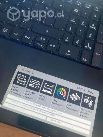 Notebook Acer Intel core 5 7200V 2,5 a 3,1 Ghz tur - Imagen 2