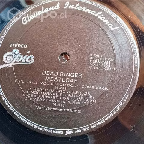 DISCOS VINILOS MEAF LOAF DEAD RINGER ek tabo