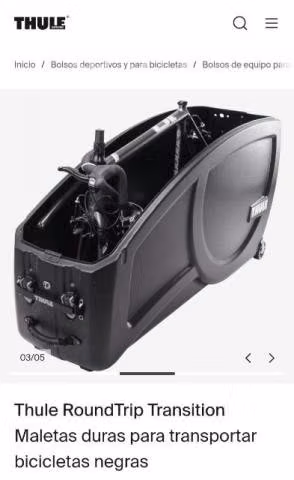 Maleta dura para transporte bicicleta marca THULE