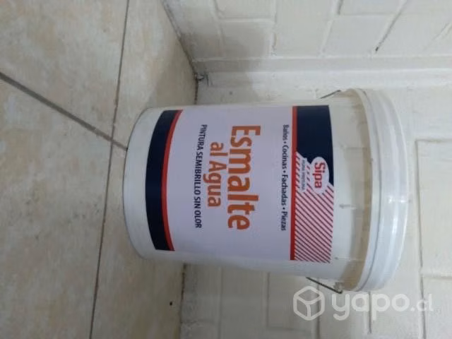 Tinetas marca Sipa Esmalte Al Agua Color Blanco Se