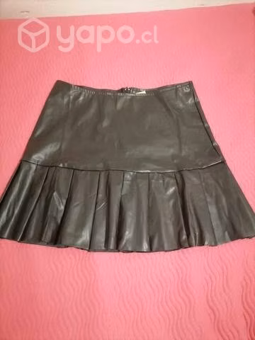 Mini falda eco cuero