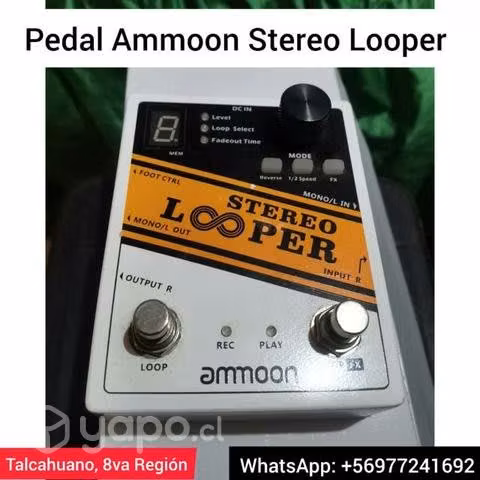 Pedal Ammoon Stereo Looper con memoria