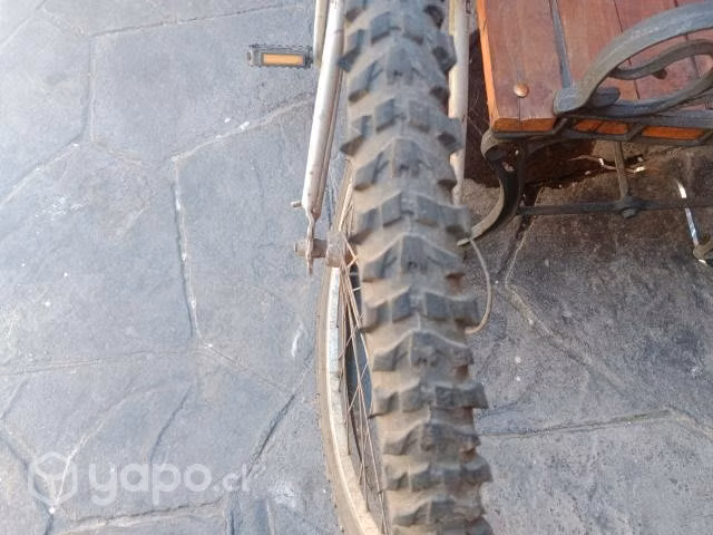 Bicicleta,con sus ruedas dañadas