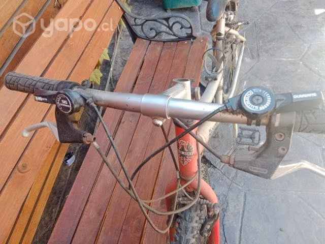 Bicicleta,con sus ruedas dañadas
