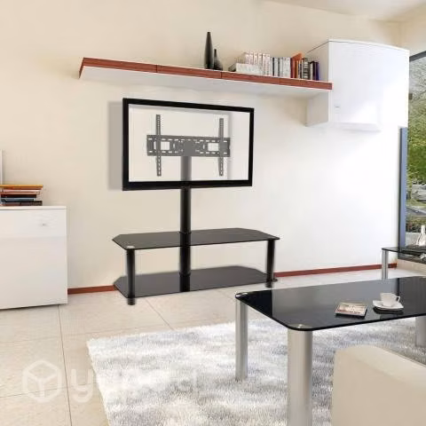Rack de TV 130x120x40 cm negro DAIRU