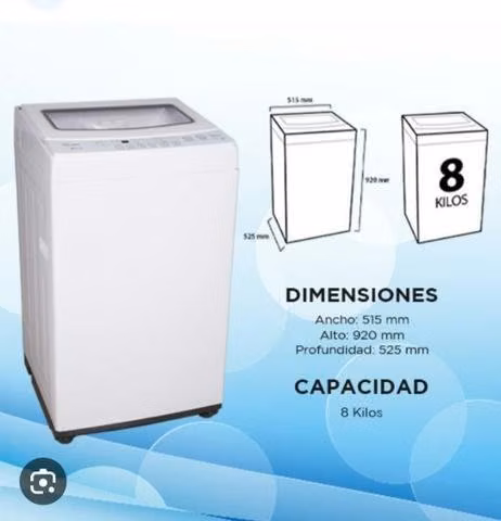 Lavadora Automática Midea 8kg Nueva sin uso