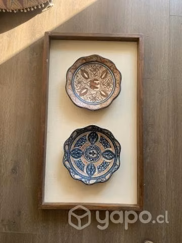 Cuadro de platos de cerámica