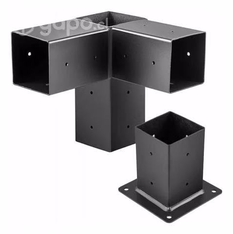Kit Herraje Bases y Soportes 100x100x2mm Pérgola - Imagen 2