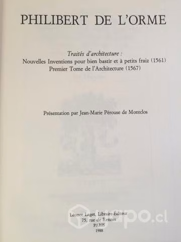 Libro Traités d' architecture