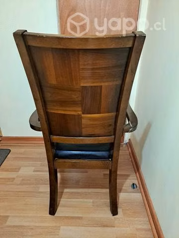 SITIAL de cuero con madera