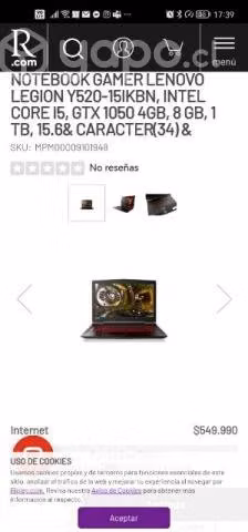 Notebook gamer Lenovo Legion Y520 - Imagen 5