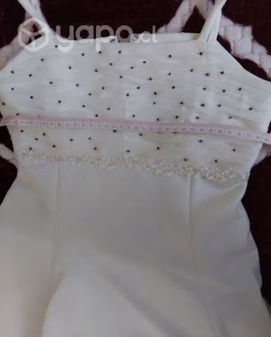 Vestido niña formal beige + tiara (La Casa Blanca) - Imagen 4