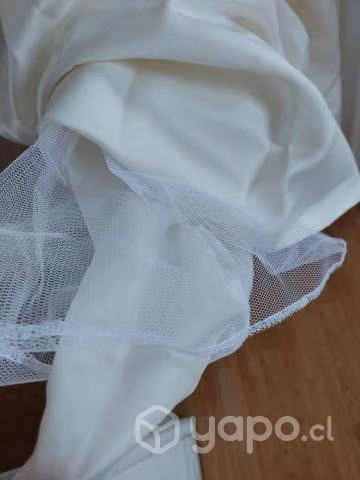 Vestido niña formal beige + tiara (La Casa Blanca) - Imagen 3