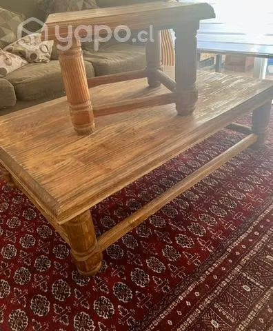Mesa de centro y lateral de pino Oregón. - Imagen 2