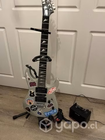 Guitarra eléctrica y amplificador