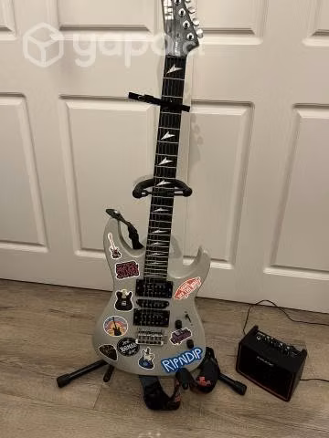 Guitarra eléctrica y amplificador