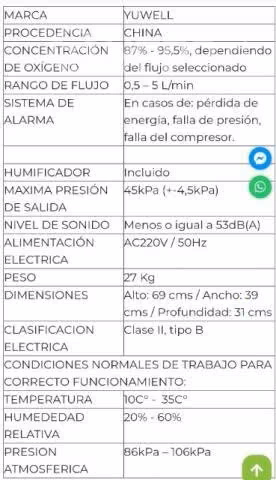 Concentrador Clínico de oxigeno medicinal 7F-5W - Imagen 3