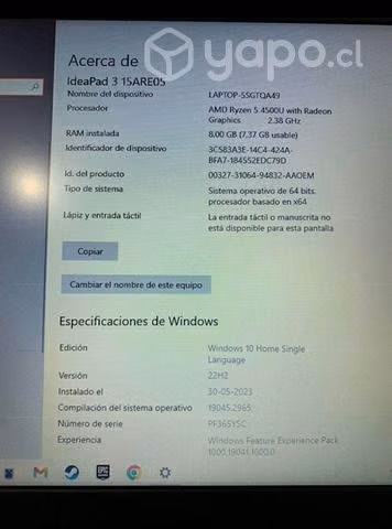 Notebook Lenovo Ideapad 3