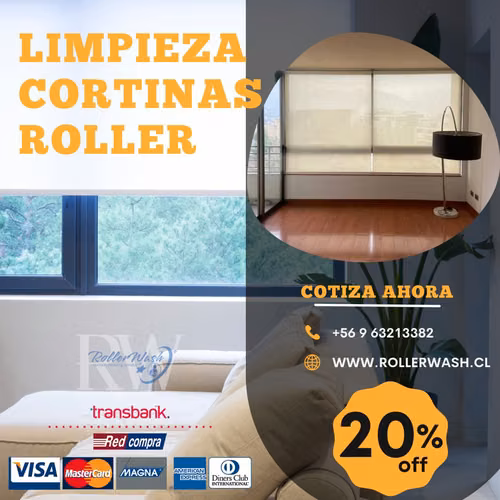 Mantención, reparación y lavado de cortinas roller