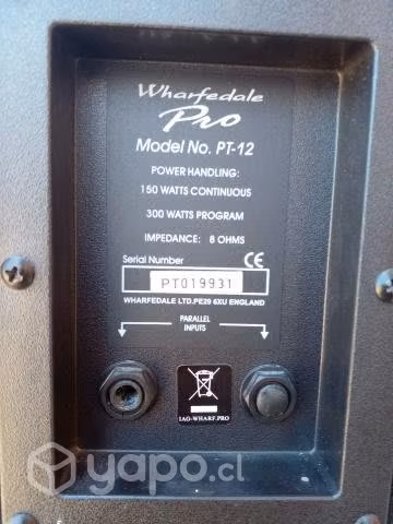 Parlantes Wharfedale 300w