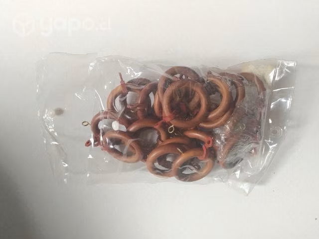 Set Argollas de madera para cortinas - Imagen 3