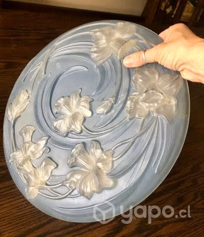 Plato de vidrio tallado - Imagen 2