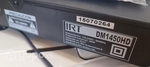 Reproductor IRT dvd usb/hd-1080/karaoke dm1450hd