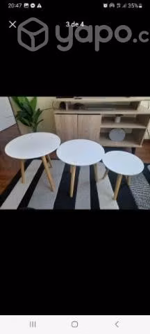 Set 3 mesas de centro redondas easy - Imagen 3