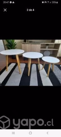 Set 3 mesas de centro redondas easy - Imagen 4