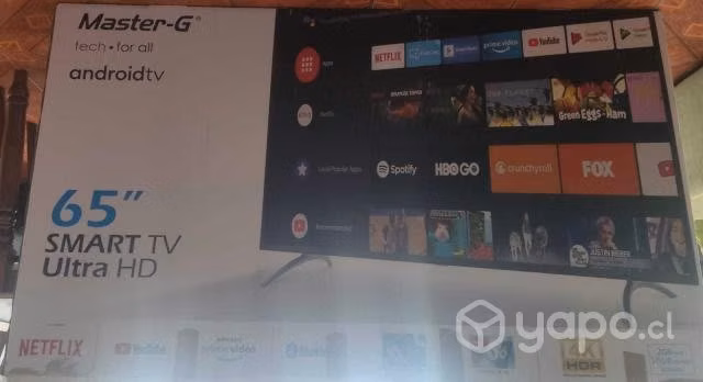 Smart tv 65" android tv 4k