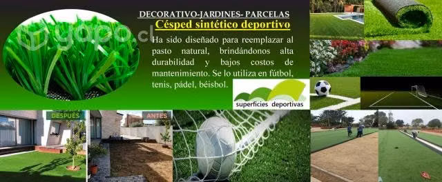 Pasto sintetico residencial y deportivo