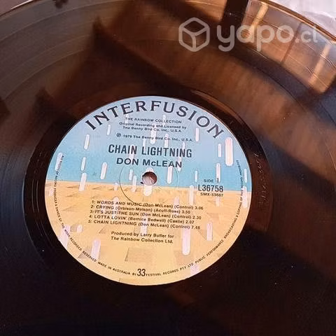 DISCOS VINILOS DON McLEAN CHAIN LIGTN el tabo