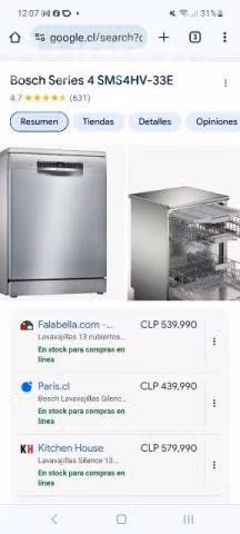 Vendo Lavavajillas Bosch Serie 4