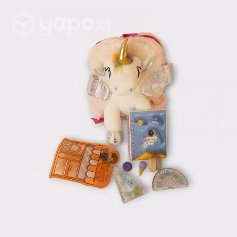 Mochila unicornio rosado + set de accesorios - Imagen 2