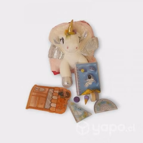 Mochila unicornio rosado + set de accesorios - Imagen 3