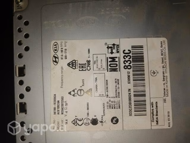 Radio auto original kia soul