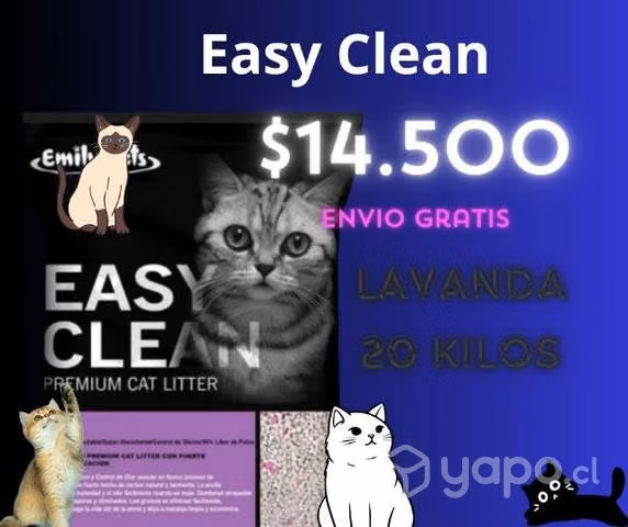 Arena de gato Easy Clean 20 kilos