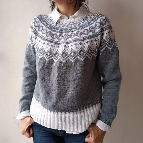 Sweater gray winter