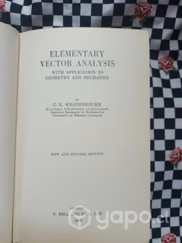 Elementary Vector Analysis de Weatherburn