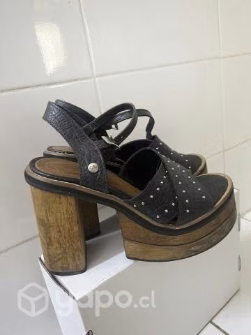 Tacones plataforma de madera - Imagen 2