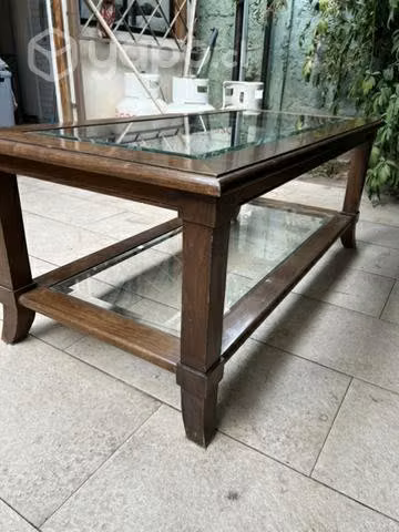 Mesa de centro de madera castaño - Imagen 3
